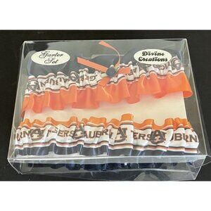 New NCAA Auburn University Tigers Elastic Lace Bridal Wedding Garter Set College